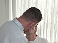 FunSizeBoys Legrand Wolf fucks horny twink Logan Cross on the sofa