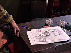 Homosexuelle, Hard, Muscle, Police, Actrice du porno, Rasée, Maigrichonne, Uniforme