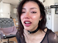 Sucer une bite, Brunette brune, Gorge profonde, Fétiche, Fille latino, Petite femme, Pov