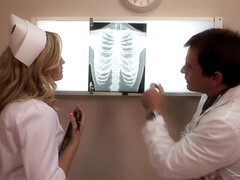 Blond, Pijpbeurt, Sperma shot, Handbeurt, Hardcore, Verpleegster, Kousen, Tiener