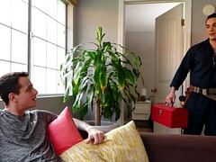 Grote lul, Bruinharig, Diep in de keel, Lul, Harig, Aftrekken, Spier, Realiteit