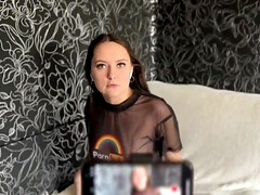 素人, デカパイ, フェラチオ, 茶髪の, フェティッシュ, 手コキする, 自家製, ナイロン