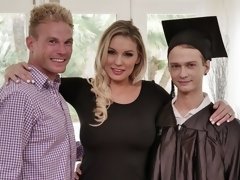 デカ尻, デカパイ, ブロンド, バック, 毛深い, オナニー, 淫乱熟女, オッパイの