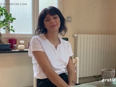 Hot French Amateur Sasha M Fingering Her Hairy Pussy With Vibrator - Solo Masturbation HD