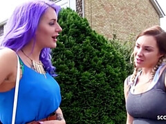 SISTER SUPRISE BRO WITH HER BLUE HAIR BF ALEXXA VICE FOR SEX