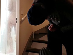 捕まる, イく瞬間, ヨーロピアン, ゲイ, ドイツ人, オナニー, ハメ撮り, シャワー