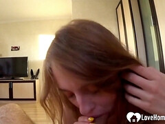 素人, ブロンド, フェラチオ, カワイイ, 自家製, ハメ撮り, ティーン