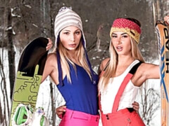 Haley Hill and Katrin Tequila Have an Alpine Anal Trio