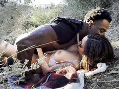 Outdoor sex with sweet brunette Blaire Johnson