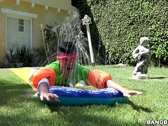 Stepmom Monique Alexander gets wild with her son's huge cock on BanGeros