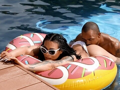 Poolside Lust Fuels Fierce Interracial Desire in TransAngels Encounter