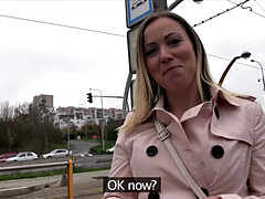 Cute Blonde Opens for Free Transit