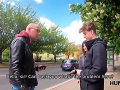 Euro chick sells her pussy for cash and gets a rough fuck in Hunt4K