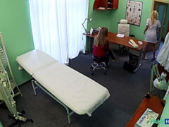 69, Médecin, Doigter, Lesbienne, Léchez, Infirmière, Uniforme, Voyeur