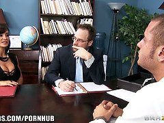 デカチン, デカパイ, フェラチオ, 茶髪の, 巨大, 淫乱熟女, 母, オッパイの