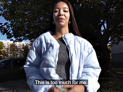 18 años, Amateur, Checa, Estilo perrito, Dinero, Al aire libre, Público, Realidad