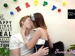 素人, カップル, エロティック, 面白, ドイツ人, 自家製, キス, ソフトコア