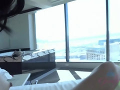 Amateur, Sucer une bite, Brunette brune, Éjaculation interne, Petite amie, Branlette thaïlandaise, Masturbation, Nénés