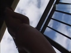 Пляж, Минет, Сперма на лице, Пальцем, Мастурбация, На природе, На публике, Подглядывание