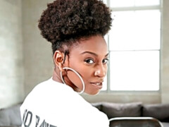 Culo grande, Verga grande, Mamada, Estilo perrito, Ébano, Interracial, Tetas naturales, Tetas