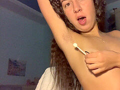 Amateur, Morena, Peludo, Casero, Masturbación, Solo