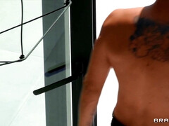 Chica, Verga grande, Tetas grandes, Sexo duro, Piscina, Estrella porno, Realidad, Tetas