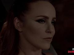 ボンデージ, フェムドム, フォアサム, 開帳, 目瞪口呆, ハードコア, 下着, ペニスバンド