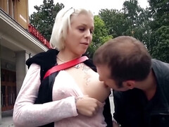 Leie, Grosse titten, Blondine, Spermaladung, Aufs gesicht abspritzen, Hardcore, Milf, Im freien