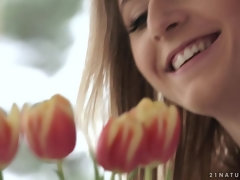 美女, ブロンド, フェラチオ, 顔射