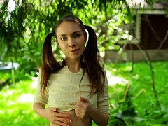 美女, 美人, 茶髪の, 女, オーガズム, ポルノスター, オマンコ, 一人