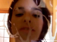 Showcasing off my naked bod against a glass panel