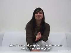 Sucer une bite, Brunette brune, Tchèque, Hard, Adolescente