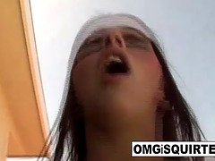 Pijpbeurt, Bruinharig, Sperma shot, Vrouw, Hardcore, Hd, Ruw, Tieten likken