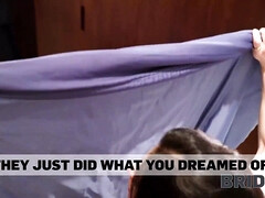 Olivia Taylor, Milana Taylor, and Katie West have a steamy office lunch break with some dildo and pussy licking action!