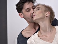 Skinny deepthroat mature gets facial after pussy