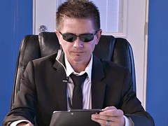 デカパイ, 黒人, イく瞬間, 異人種間, 下着, オフィス, 穴開きパンティ, 現実