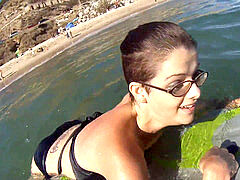 Strand, Grote lul, Zwart, Sperma, Mager