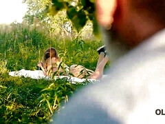 18 años, Amateur, Mamada, Tetona, Papá, Hd, Al aire libre, Hijo