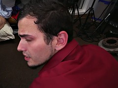 Enthousiasteling, Bondage discipline sadomasochisme, Grote lul, Zwart, Homo, Harig, Interraciaal, Kantoor