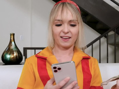 Kont, Mooie dikke vrouwen, Blond, Condoom, Sperma, Jurk, Keuken, Gezichtspunt