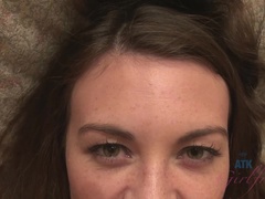 Blasen, Braunhaarige, Besamung, Freundin, Brille, Orgasmus, Pov, Muschi