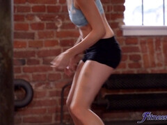 Fitness Rooms - Energetic Lesbian Workout 3Some Orgy 1 - Tiny Tina