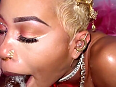 Leie, Arsch, Blondine, Blasen, Verrückt, Schwarz, Titten