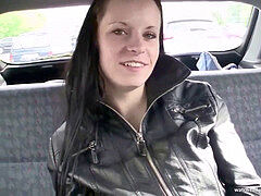 Amateur, Mamada, Morena, Coche, Checa