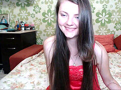 Amateur, Brunette brune, Mignonne, Masturbation, Jouets