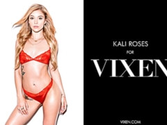 Tattooed miniature blonde Kali Roses is enjoying intensive dick-riding