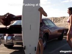 Plage, Plantureuse, Hd, Léchez, Mature, Seins naturels, Public, Nénés