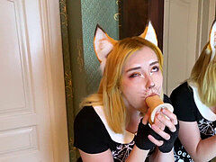 Leie, Blasen, Aufs gesicht abspritzen, Selbstgemacht, Erniedrigung, Rotschopf, Jungendliche (18+), Spielzeuge