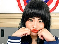 Asiatisch, Grosser schwanz, Blasen, Handjob, Interrassisch, Lecken, Masturbation, Kurzes haar