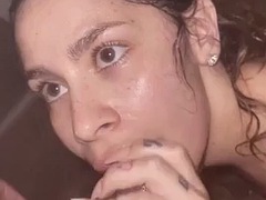 Leie, Grosser schwanz, Schwarz, Interrassisch, Milf, Sauna, Ablutschen, Ehefrau